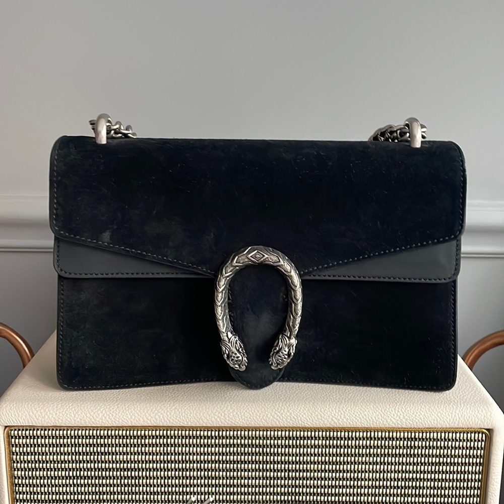 Gucci shoulder bags Dionysus Bag Black Suede